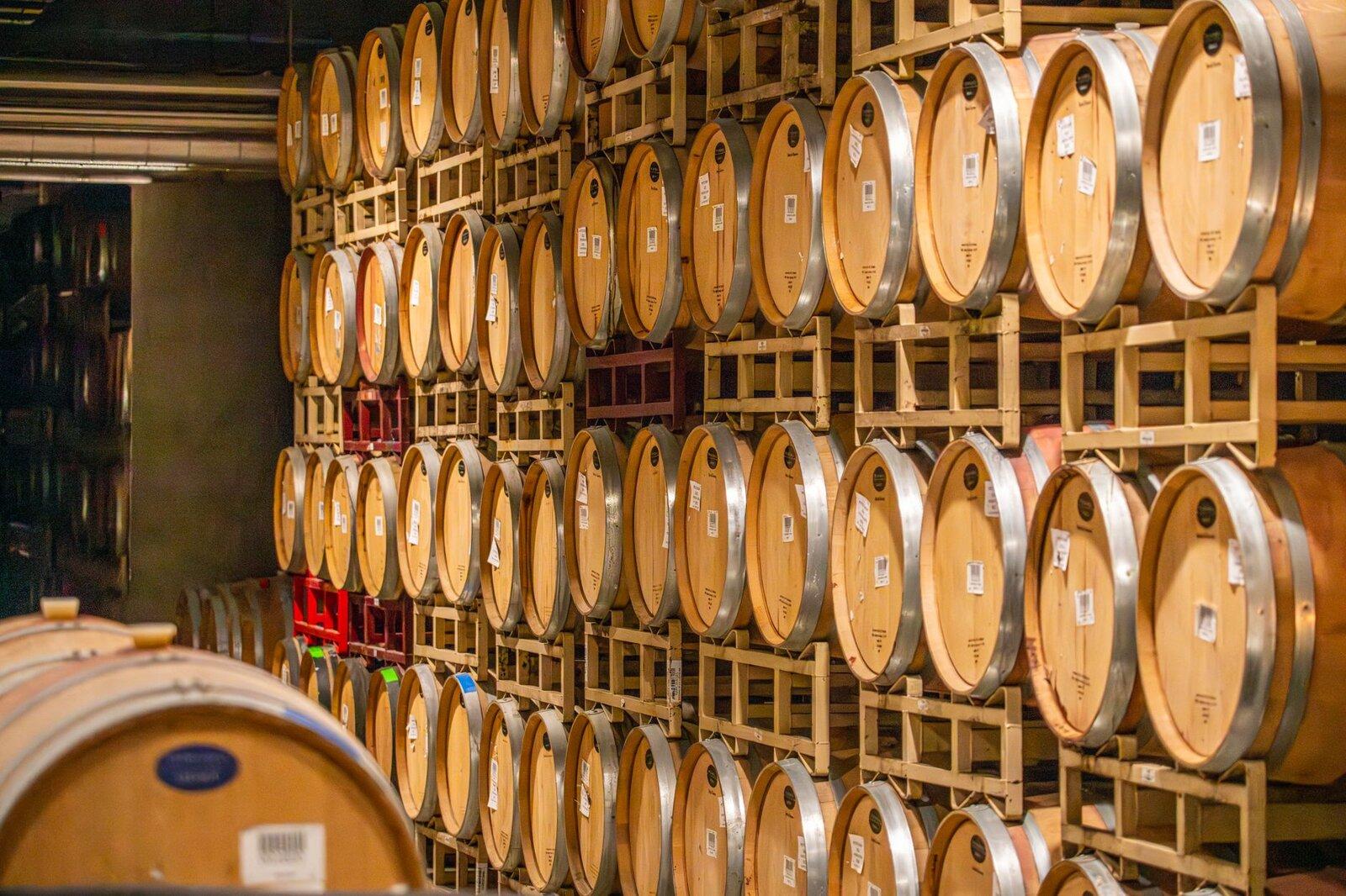 Wine cellar barrels